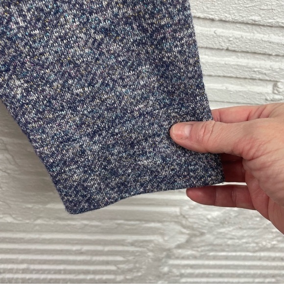 Lane Bryant Knit Tunic Relaxed Fit Hi-Lo Hem Heather Blue W/Metallic Size 22/24 - Picture 3 of 14